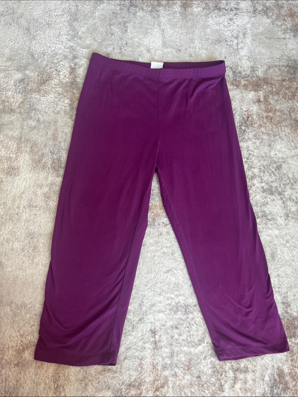 Purple Cropped Soft Leggings - 60s length